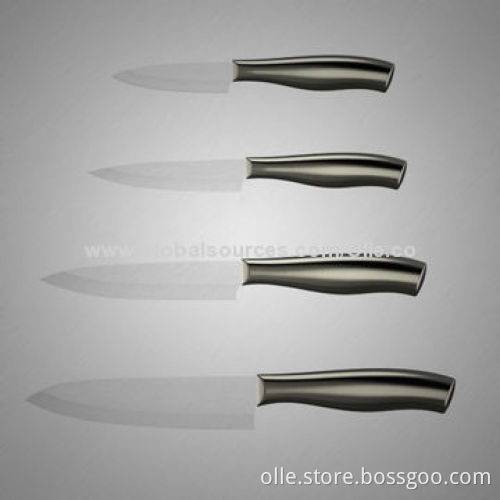 Stainless Steel Handle Ceramic Kitchen Knife Set